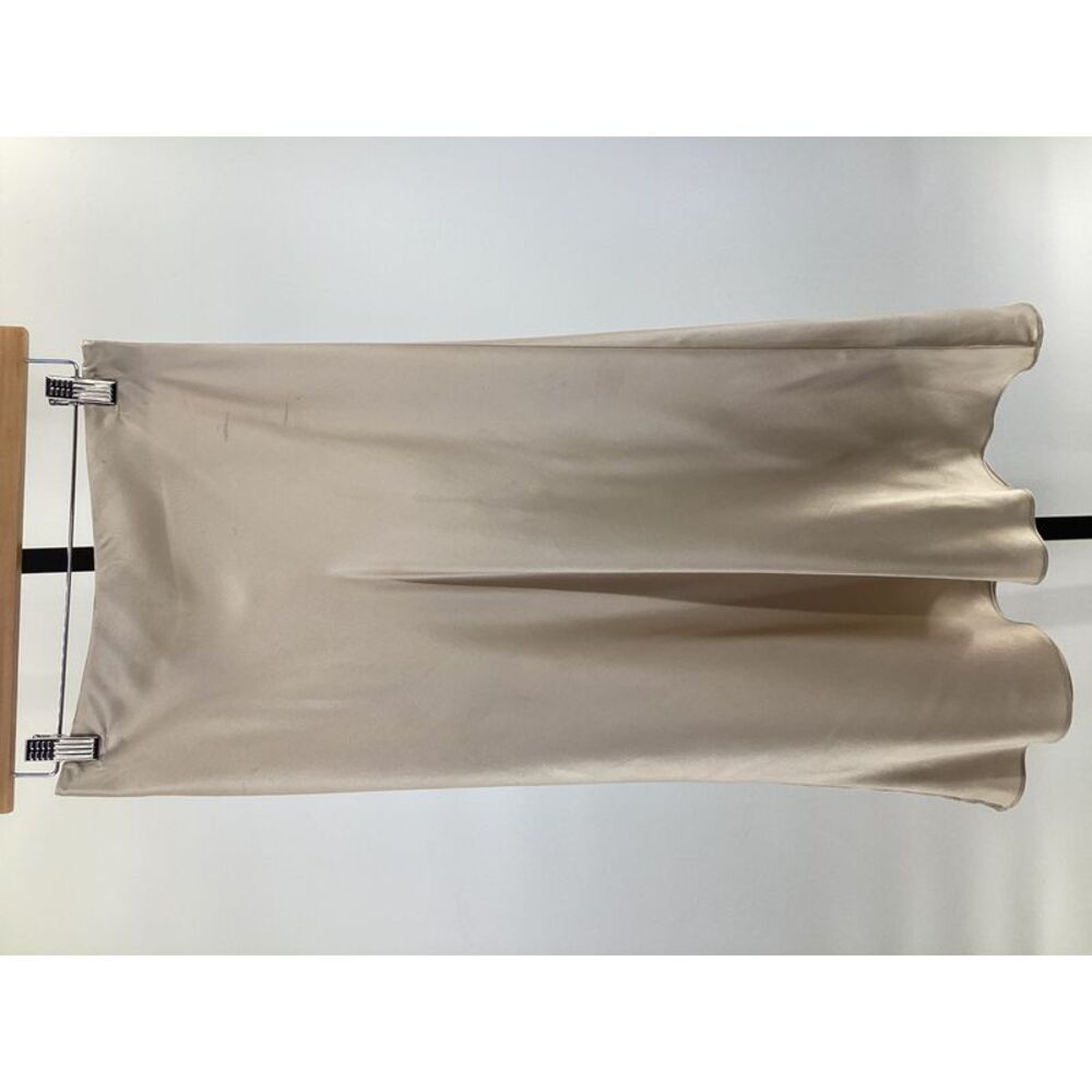 Quince Satin Midi Skirt in Champagne